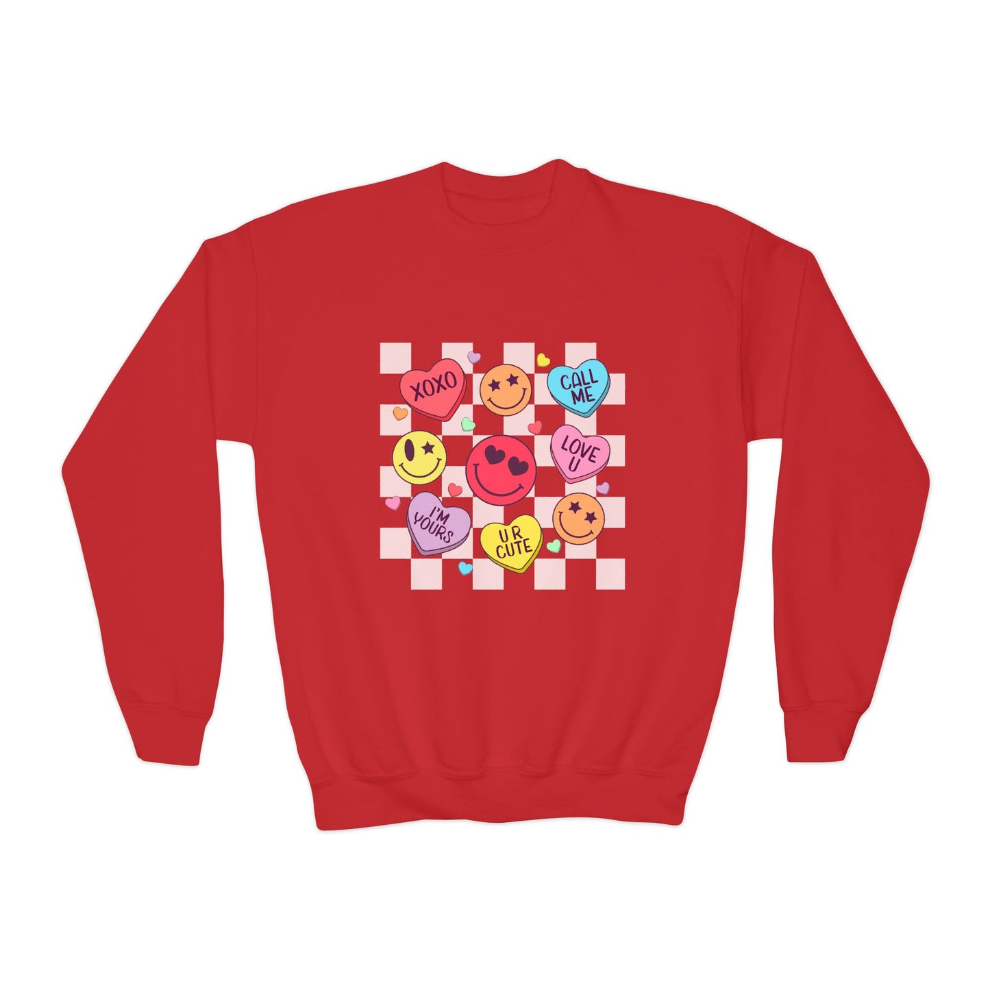Youth Valentine Love Heart Sweatshirt