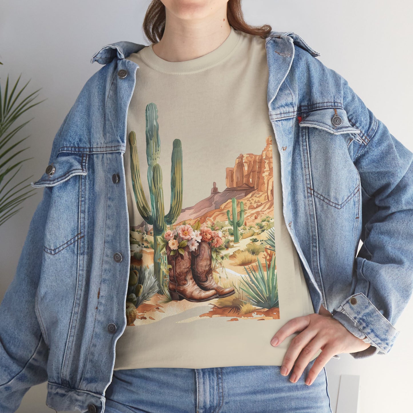 Cactus Western Tee, Desert Succulent Shirt