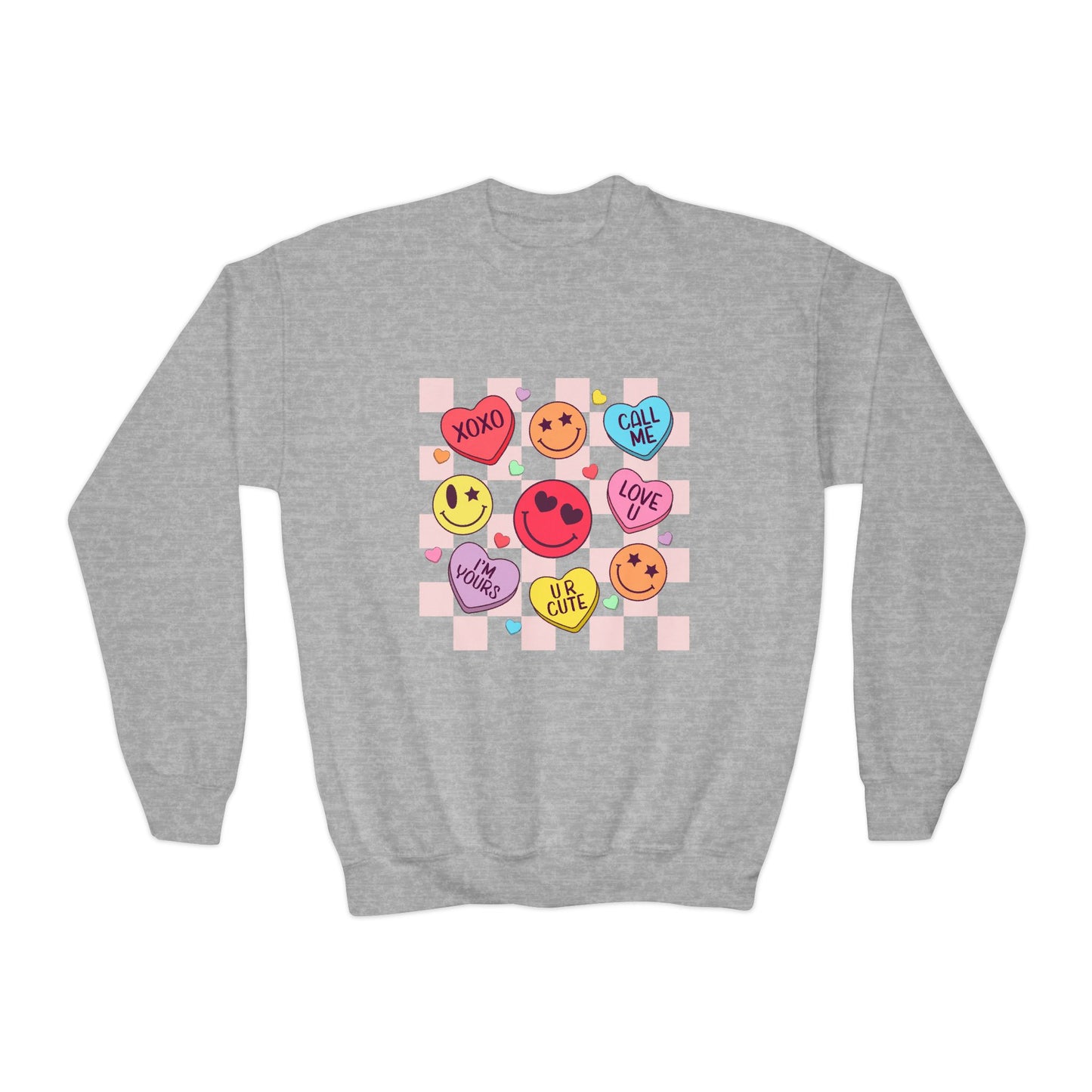 Youth Valentine Love Heart Sweatshirt