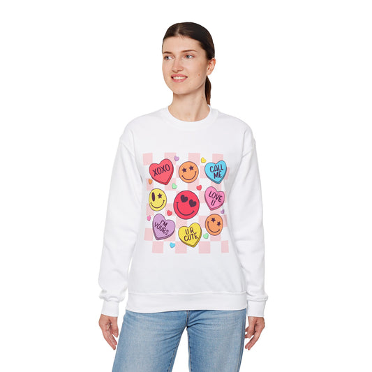 Retro Valentines Heart Sweatshirt